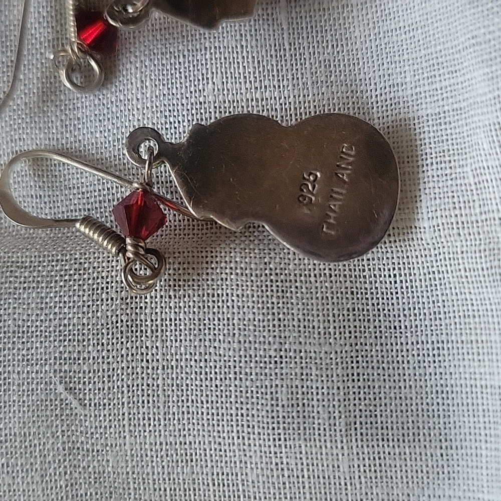 Holidays snowman earrings, set of 3 - Picture 12 of 13